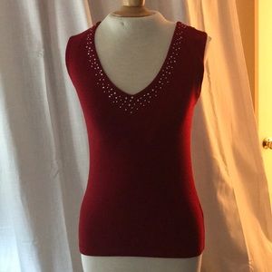 Forever 21 Red Rhinestone Tank M